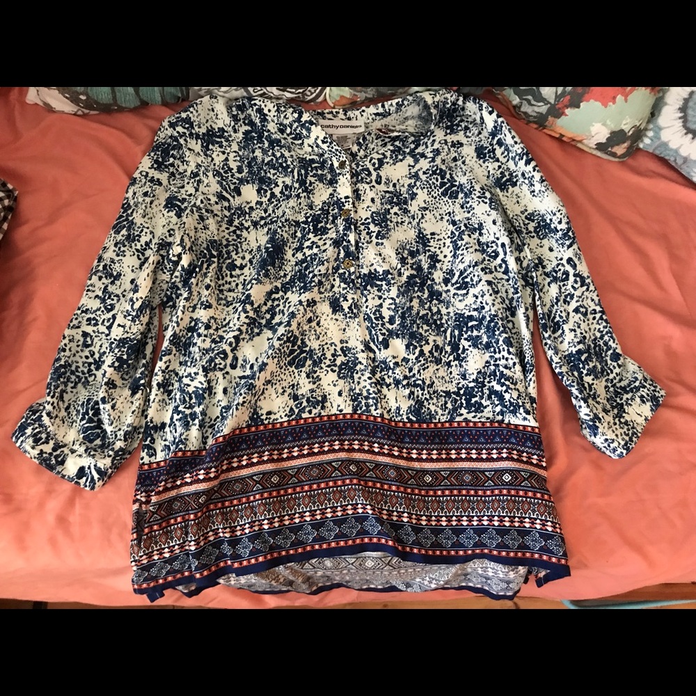 Cathy Daniels Printed Blouse